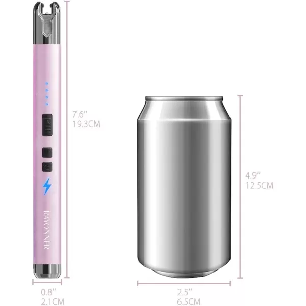 imageRAYONNER Lighter Electric Candle Lighter Rechargeable USB ARC Lighter 1 Pack  BlueGreen Gradient1 Pack  Pink