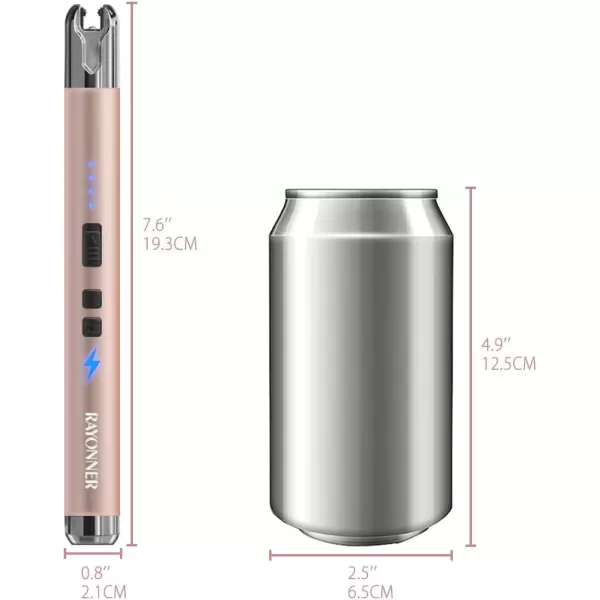 imageRAYONNER Lighter Electric Candle Lighter Rechargeable USB ARC Lighter 1 Pack  Blue2 Pack  Grayrose Gold