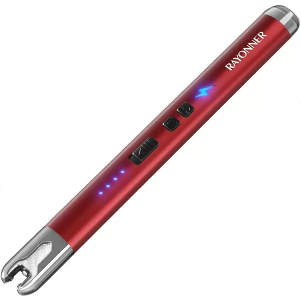 imageRAYONNER Lighter Electric Candle Lighter Rechargeable USB ARC Lighter 1 Pack  Blue1 Pack  Red