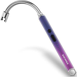 imageRAYONNER Lighter Electric Candle Lighter Rechargeable USB Lighter Long Flexible Neck PinkPurple GradientPinkPurple Gradient