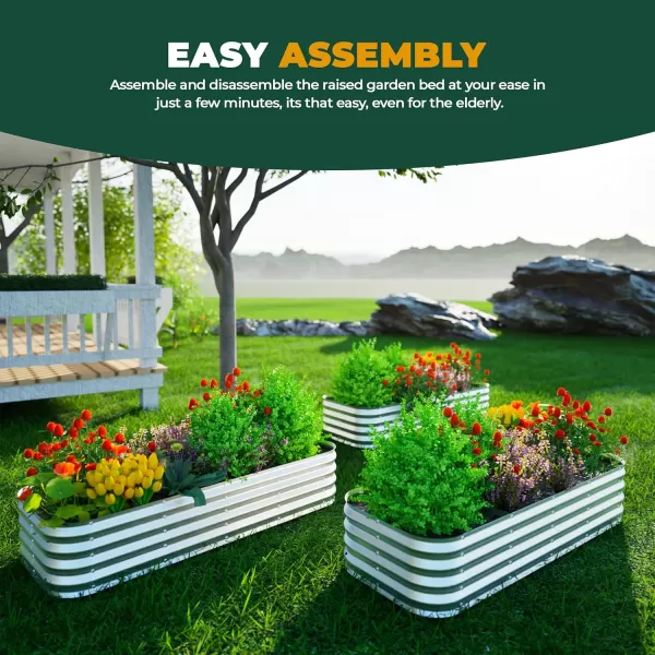 imageUtopia Home 4x2x1 ft Galvanized Raised Garden Bed Kit Planter Box Large 4 ft Long Deep Raised Garden Beds Outdoor Metal Raised Bed for Gardening Vegetables Rectangle1