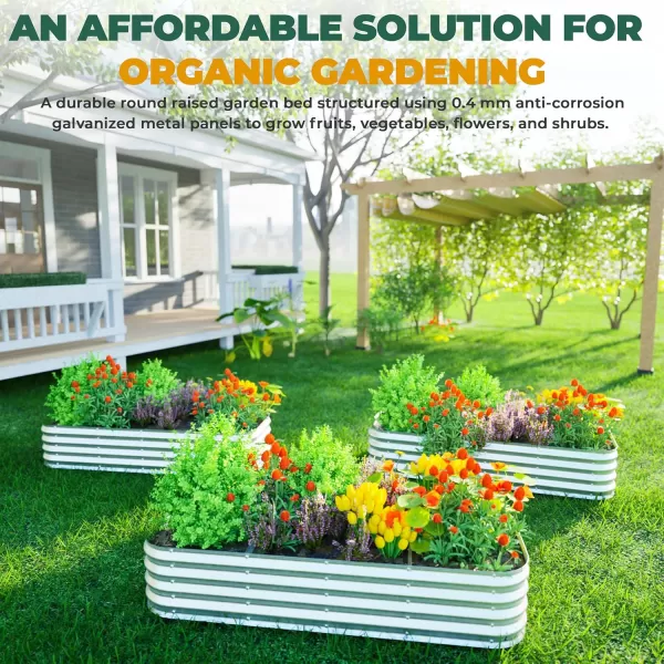imageUtopia Home 4x2x1 ft Galvanized Raised Garden Bed Kit Planter Box Large 4 ft Long Deep Raised Garden Beds Outdoor Metal Raised Bed for Gardening Vegetables Rectangle1