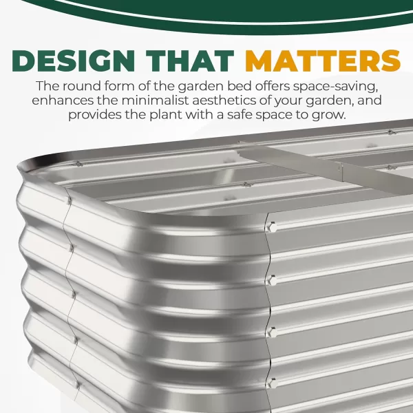 imageUtopia Home 4x2x1 ft Galvanized Raised Garden Bed Kit Planter Box Large 4 ft Long Deep Raised Garden Beds Outdoor Metal Raised Bed for Gardening Vegetables Rectangle1