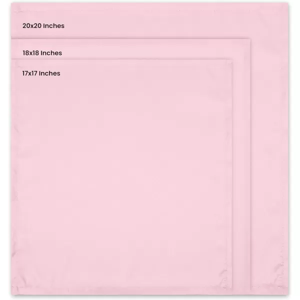 imageUtopia Home 24 Pack White Cloth Napkins 17x17 Inches 100 Polyester Dinner Napkins with Hemmed Edges Washable Napkins Ideal for Parties Weddings and DinnersPink