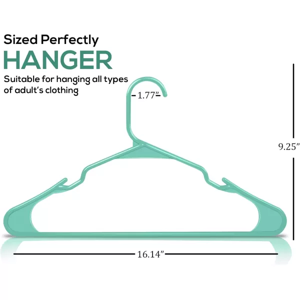 imageUtopia Home Clothes Hangers 200 Pack  Plastic Hangers Space Saving  Durable Coat Hanger with Shoulder Grooves BlackAqua