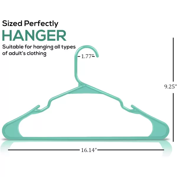 imageUtopia Home Clothes Hangers 200 Pack  Plastic Hangers Space Saving  Durable Coat Hanger with Shoulder Grooves BlackAqua