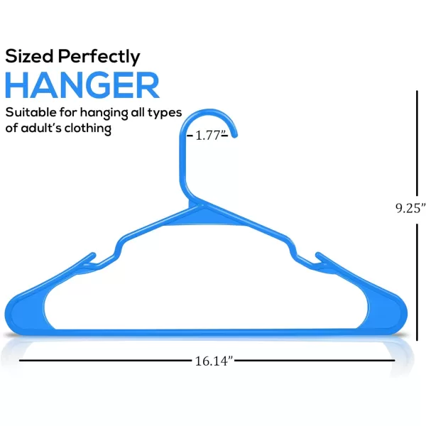 imageUtopia Home Clothes Hangers 200 Pack  Plastic Hangers Space Saving  Durable Coat Hanger with Shoulder Grooves BlackBlue