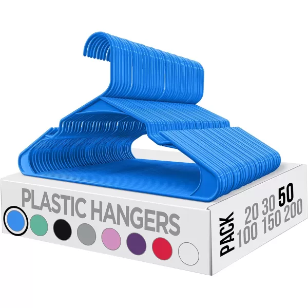 imageUtopia Home Clothes Hangers 200 Pack  Plastic Hangers Space Saving  Durable Coat Hanger with Shoulder Grooves BlackBlue