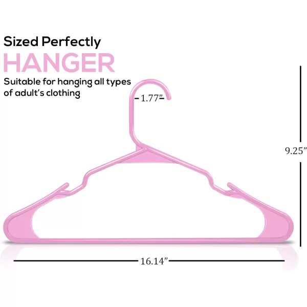 imageUtopia Home Clothes Hangers 200 Pack  Plastic Hangers Space Saving  Durable Coat Hanger with Shoulder Grooves BlackPink