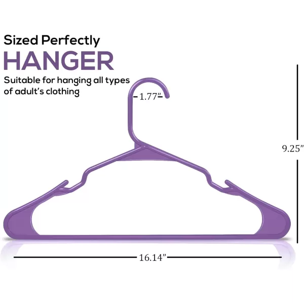 imageUtopia Home Clothes Hangers 200 Pack  Plastic Hangers Space Saving  Durable Coat Hanger with Shoulder Grooves BlackPurple