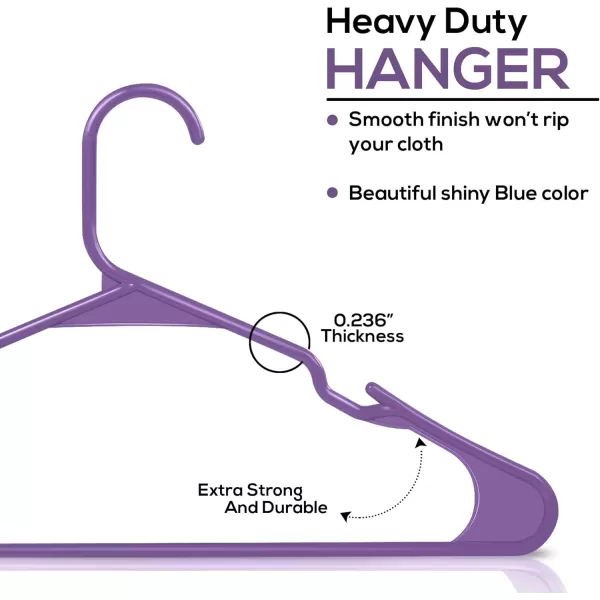 imageUtopia Home Clothes Hangers 200 Pack  Plastic Hangers Space Saving  Durable Coat Hanger with Shoulder Grooves BlackPurple