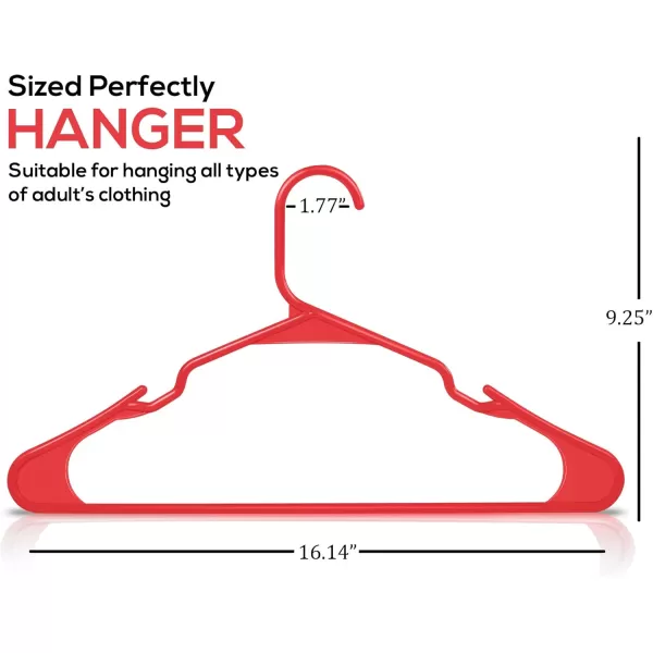 imageUtopia Home Clothes Hangers 200 Pack  Plastic Hangers Space Saving  Durable Coat Hanger with Shoulder Grooves BlackRed