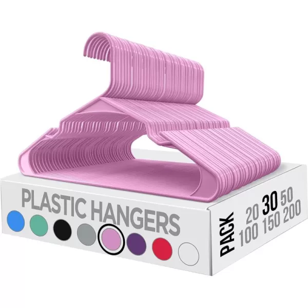 imageUtopia Home Clothes Hangers 200 Pack  Plastic Hangers Space Saving  Durable Coat Hanger with Shoulder Grooves BlackPink