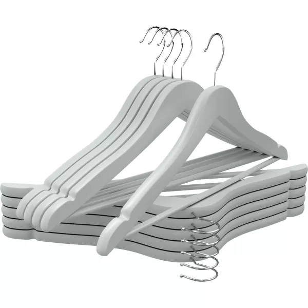 imageUtopia Home Premium Wooden Hangers 20 Pack  Durable ampamp Slim Coat Hanger  Suit Hangers with 360Degree Rotatable Hook  Wood Hangers with Shoulder Grooves Natural ColorGray