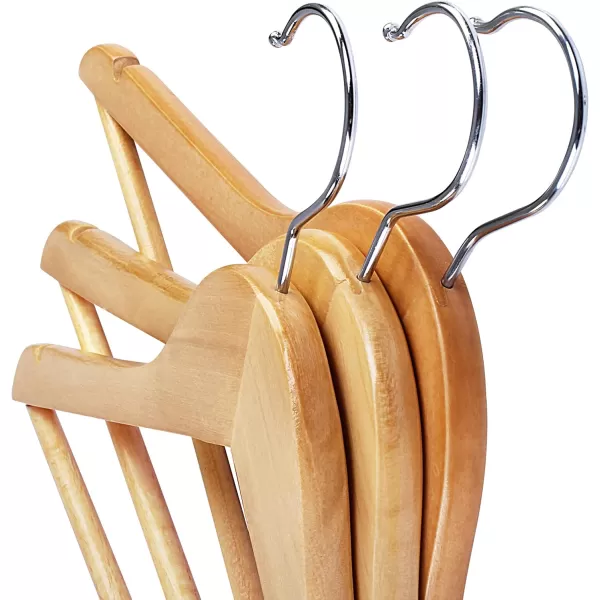 imageUtopia Home Premium Wooden Hangers 20 Pack  Durable ampamp Slim Coat Hanger  Suit Hangers with 360Degree Rotatable Hook  Wood Hangers with Shoulder Grooves Natural ColorNatural