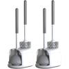 imageUtopia Home  Toilet Plunger  Toilet Brush and Plunger Set for Bathroom  Toilet Plunger and Brush Set with Holder for Deep CleaningWhiteGrey