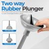 imageUtopia Home Toilet Plunger  Toilet Brush and Plunger Set for Bathroom  Toilet Plunger and Brush Set with Holder for Deep Cleaning BlackGray