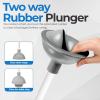 imageUtopia Home Toilet Plunger  Toilet Brush and Plunger Set for Bathroom  Toilet Plunger and Brush Set with Holder for Deep Cleaning BlackWhite