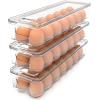 imageUtopia Home Egg Container With Lid and Handle for Refrigerator Organization Pack of 2  Clear Stackable Egg Holder for Kitchen or Pantry Organizers and StorageClear