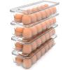 imageUtopia Home Egg Container With Lid and Handle for Refrigerator Organization Pack of 2  Clear Stackable Egg Holder for Kitchen or Pantry Organizers and StorageClear