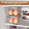 imageUtopia Home Egg Container With Lid and Handle for Refrigerator Organization Pack of 2  Clear Stackable Egg Holder for Kitchen or Pantry Organizers and StorageClear