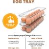 imageUtopia Home Egg Container With Lid and Handle for Refrigerator Organization Pack of 2  Clear Stackable Egg Holder for Kitchen or Pantry Organizers and StorageClear