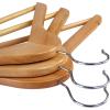 imageUtopia Home Premium Wooden Hangers 30 Pack  Durable ampamp Slim Coat Hanger  Suit Hanger with 360Degree Rotatable Hook  Wood Hangers with Shoulder Grooves Black ColorNatural