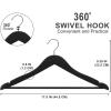 imageUtopia Home Premium Wooden Hangers 30 Pack  Durable ampamp Slim Coat Hanger  Suit Hanger with 360Degree Rotatable Hook  Wood Hangers with Shoulder Grooves Black ColorBlack