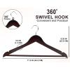 imageUtopia Home Premium Wooden Hangers 30 Pack  Durable ampamp Slim Coat Hanger  Suit Hanger with 360Degree Rotatable Hook  Wood Hangers with Shoulder Grooves Black ColorBrown