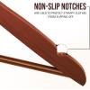imageUtopia Home Premium Wooden Hangers 30 Pack  Durable ampamp Slim Coat Hanger  Suit Hanger with 360Degree Rotatable Hook  Wood Hangers with Shoulder Grooves Black ColorCherry