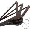 imageUtopia Home Premium Wooden Hangers 30 Pack  Durable ampamp Slim Coat Hanger  Suit Hanger with 360Degree Rotatable Hook  Wood Hangers with Shoulder Grooves Black ColorBrown