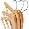 imageUtopia Home Premium Wooden Hangers 30 Pack  Durable ampamp Slim Coat Hanger  Suit Hanger with 360Degree Rotatable Hook  Wood Hangers with Shoulder Grooves Black ColorNatural