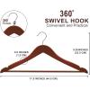 imageUtopia Home Premium Wooden Hangers 30 Pack  Durable ampamp Slim Coat Hanger  Suit Hanger with 360Degree Rotatable Hook  Wood Hangers with Shoulder Grooves Black ColorCherry