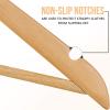 imageUtopia Home Premium Wooden Hangers 30 Pack  Durable ampamp Slim Coat Hanger  Suit Hanger with 360Degree Rotatable Hook  Wood Hangers with Shoulder Grooves Black ColorNatural
