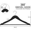 imageUtopia Home Premium Wooden Hangers 30 Pack  Durable ampamp Slim Coat Hanger  Suit Hanger with 360Degree Rotatable Hook  Wood Hangers with Shoulder Grooves Black ColorBlack