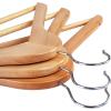 imageUtopia Home Premium Wooden Hangers 30 Pack  Durable ampamp Slim Coat Hanger  Suit Hanger with 360Degree Rotatable Hook  Wood Hangers with Shoulder Grooves Black ColorNatural