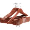 imageUtopia Home Premium Wooden Hangers 30 Pack  Durable ampamp Slim Coat Hanger  Suit Hanger with 360Degree Rotatable Hook  Wood Hangers with Shoulder Grooves Black ColorCherry