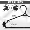 imageUtopia Home Plastic Hangers 50 Pack for Shirts ampamp Pants  SpaceSaving Heavy Duty Plastic Hangers with NonSlip Shoulder Grooves ampamp Notches  AntiSlip Pants Bar for Increased Grip WhiteBlack