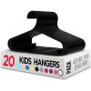 imageUtopia Home Kids Hangers 60 Pack  11 Inch Plastic Baby Hangers for Closet  Childrens Hanger for Clothes ampamp Infant Hanger for Closet  NonSlip Shoulder Grooves Strap Hooks ampamp Pants Bar WhiteBlack