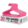 imageUtopia Home Kids Hangers 60 Pack  11 Inch Plastic Baby Hangers for Closet  Childrens Hanger for Clothes ampamp Infant Hanger for Closet  NonSlip Shoulder Grooves Strap Hooks ampamp Pants Bar WhitePink