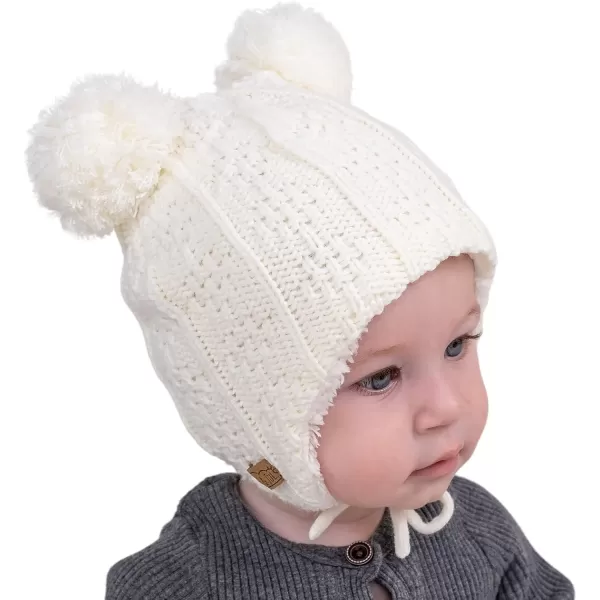 imageJAN ampamp JUL Baby Toddler Kids Fall Winter Beanie HatCream Bear