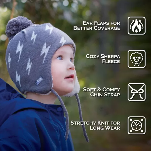 imageJAN ampamp JUL Baby Toddler Kids Fall Winter Beanie HatGrey Bear