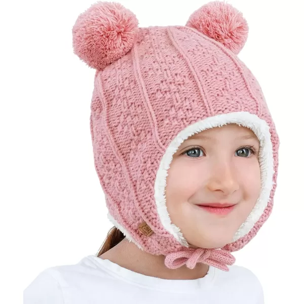 imageJAN ampamp JUL Baby Toddler Kids Fall Winter Beanie HatPink Bear