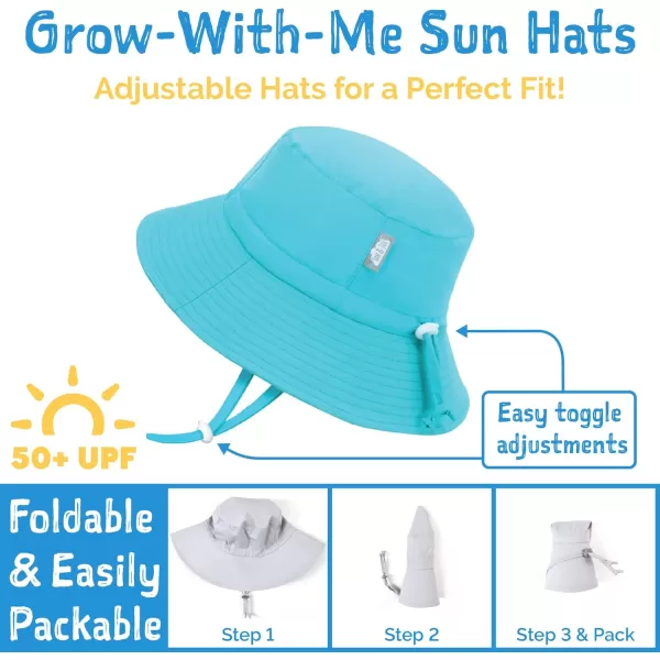 imageJAN ampamp JUL Girls Adjustable Water Resistant Bucket Sunhat 50 UPFCoral