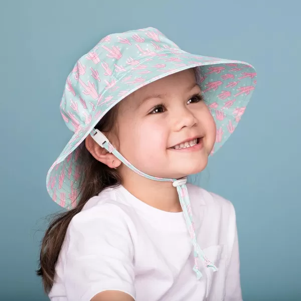 imageJAN ampamp JUL Girls Adjustable Water Resistant Bucket Sunhat 50 UPFCoral