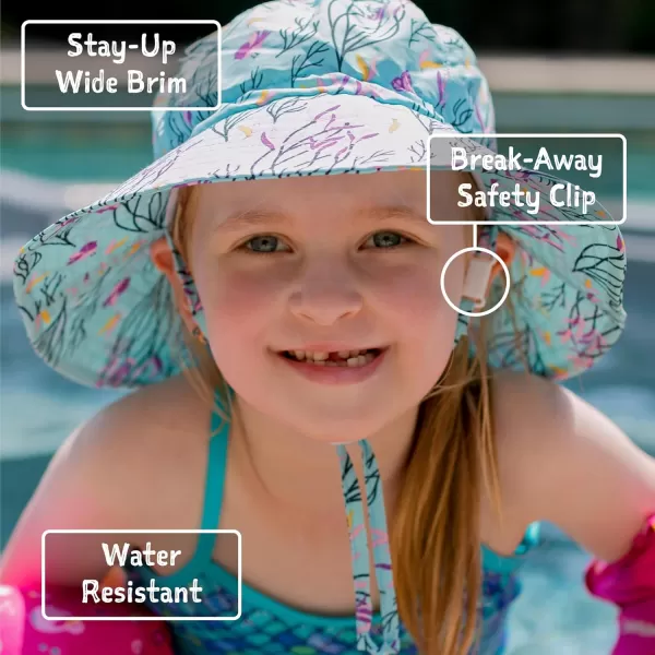 imageJAN ampamp JUL Girls Adjustable Water Resistant Bucket Sunhat 50 UPFHot Pink