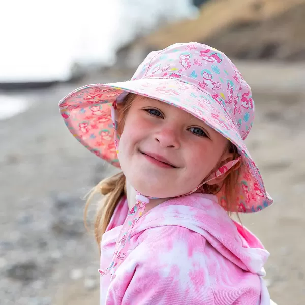 imageJAN ampamp JUL Girls Adjustable Water Resistant Bucket Sunhat 50 UPFSpring Flowers