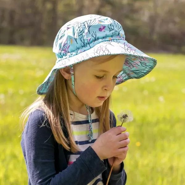 imageJAN ampamp JUL Girls Adjustable Water Resistant Bucket Sunhat 50 UPFSpring Flowers