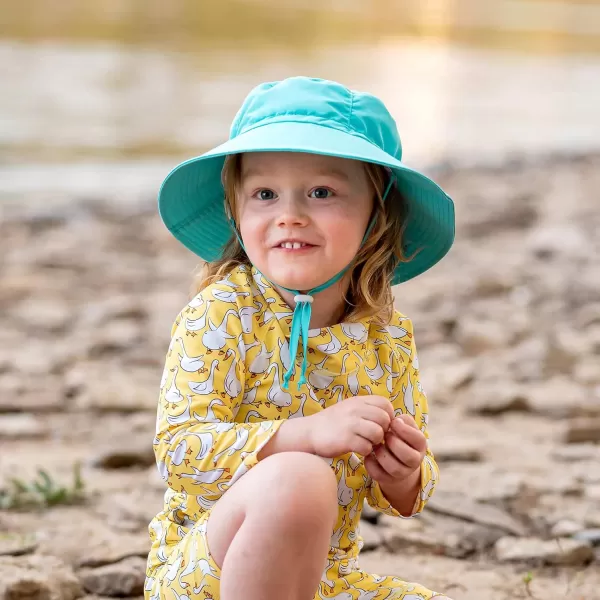 imageJAN ampamp JUL Girls Adjustable Water Resistant Bucket Sunhat 50 UPFTeal