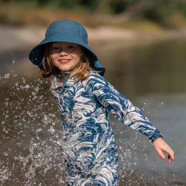 imageJAN ampamp JUL Summer Adventure Wide Brim 50 UPF QuickDry SunHats for KidsDeep Teal